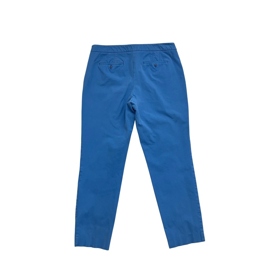 Talbots Chatham Ankle Pants Womens 12 Blue Side Zip Slim Stretch Cotton Blend‎ - Picture 6 of 6